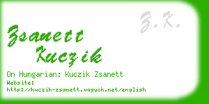 zsanett kuczik business card